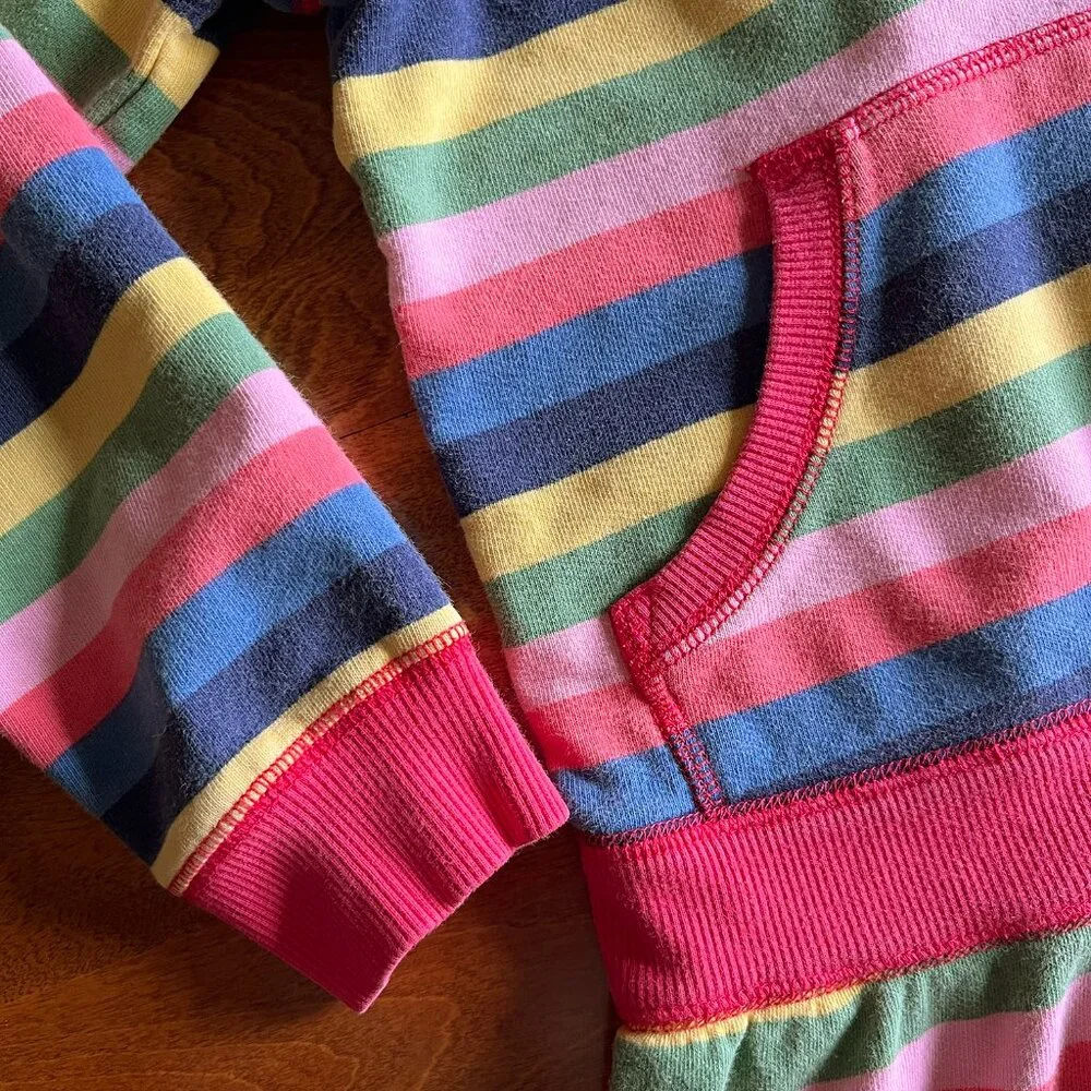 OshKosh rainbow stripe hooded dress 10